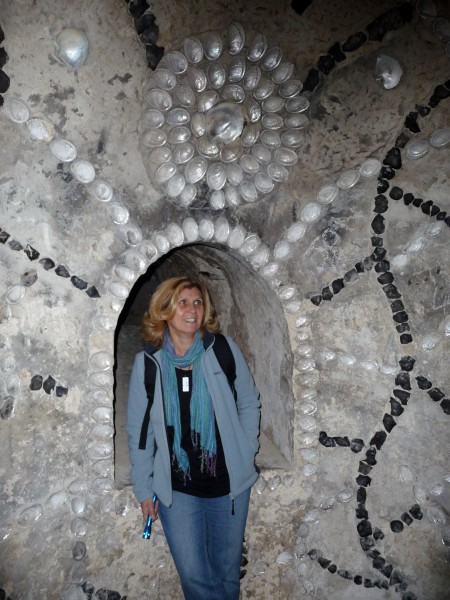 Laura inside Scott's Grotto, Ware