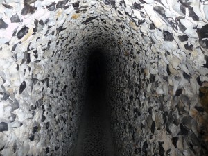 The dark tunnels inside Scott's Grotto, Ware