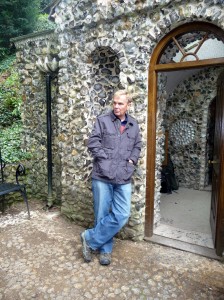 Rodney outside Scott's Grotto, Ware