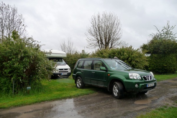 Eileen being pulled out of mud