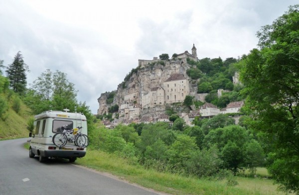 Eileen leaving Rocamadour