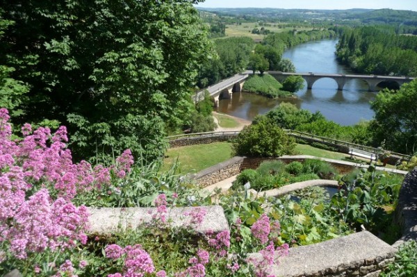 The panoramic view from the gardens at Limeuil
