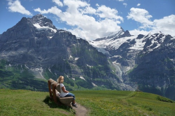 984 Wetterhorn and Ober Grindelwald Glacier