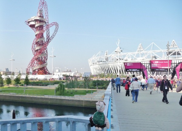 Entering the Olympic stadium