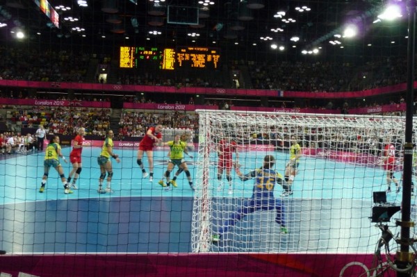 5 The view from our seat of the handball