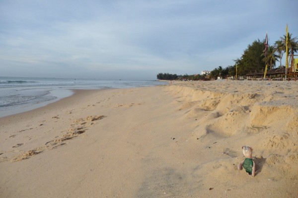 Resting On An Early Morning Walk Along Mui Ne Beach, Vietnam