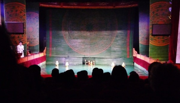 The Water Puppets Performing