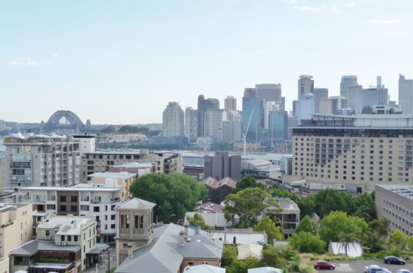 View from apartment over Pyrmont 