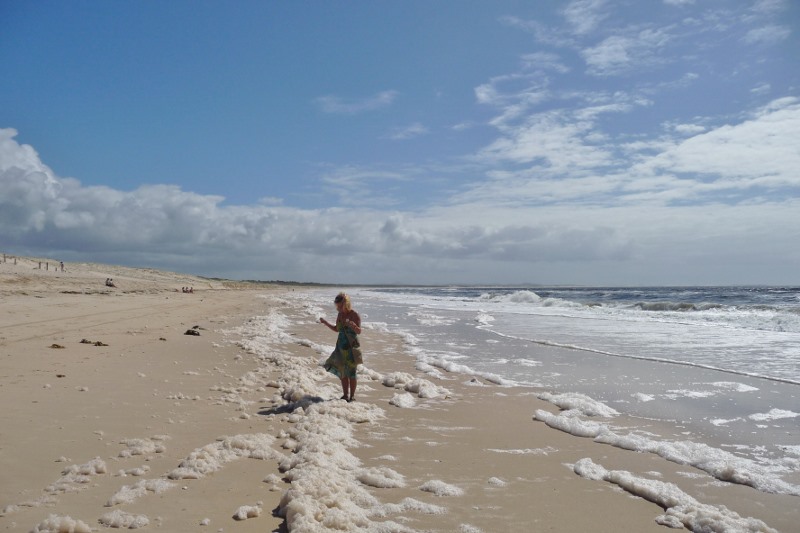 A fascinating foamy phenomenom on Hawks Nest beach