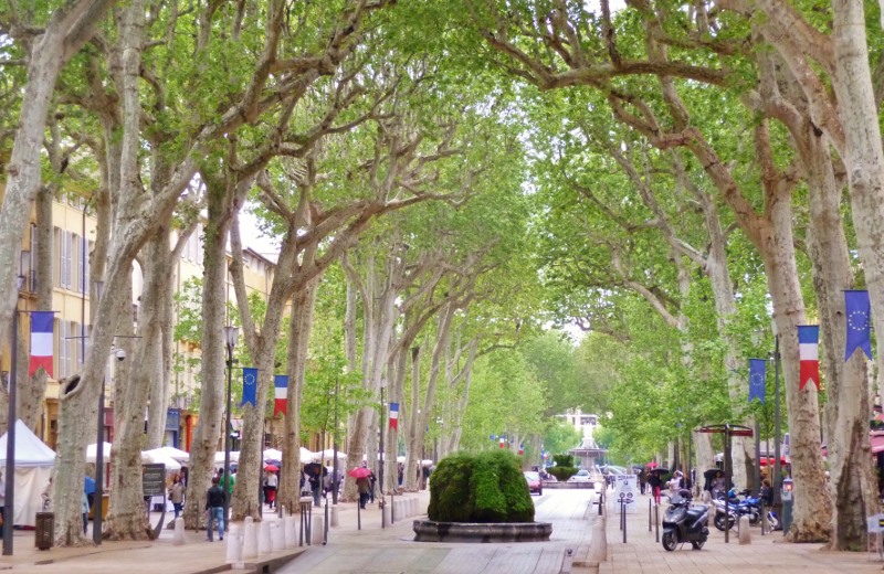 The 'mossy' fountain on Cours Mirabeau 