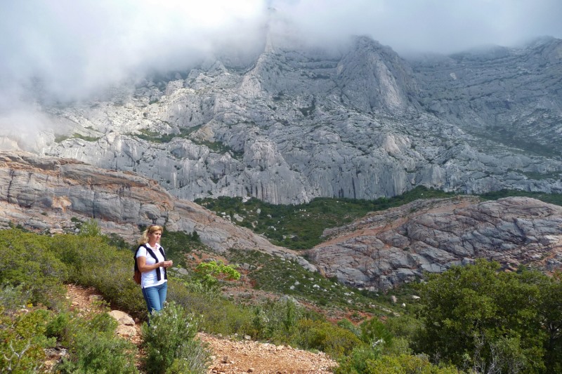 Walking up Mont Sainte Victoire