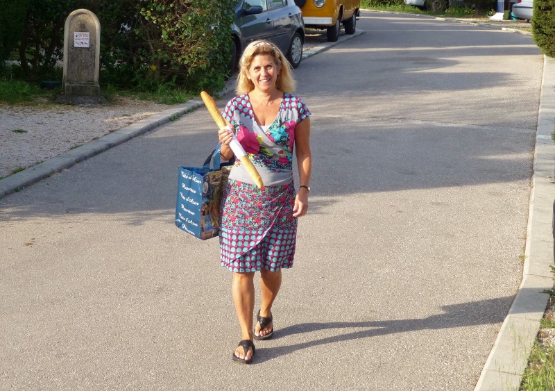 The old baguette lady....
