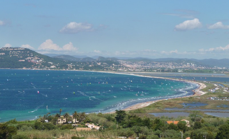 The view from Giens back to Hyères