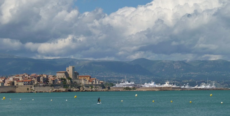 The view across to Fort Carre at Antibes