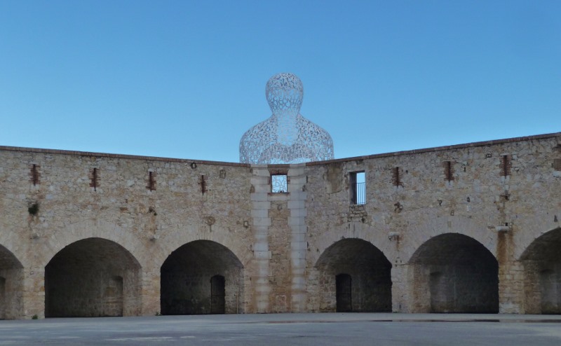 A beautifully eerie sculpture at the Vieux Port, Antibes