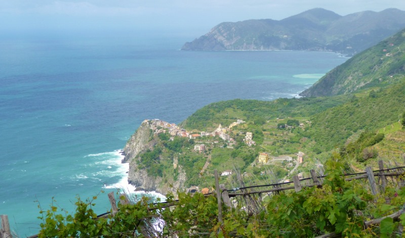 Looking down on Corniglia
