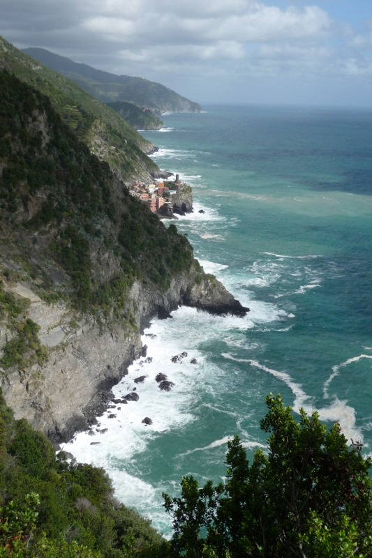 The view of Vernazza from the coastal track