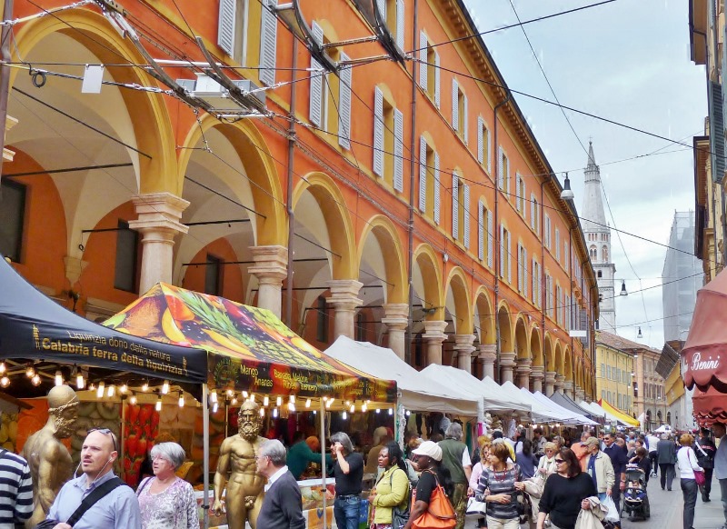 Market along the Via Emilia Modena