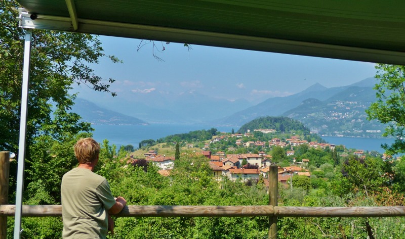 Our view from Eileen over Lake Como