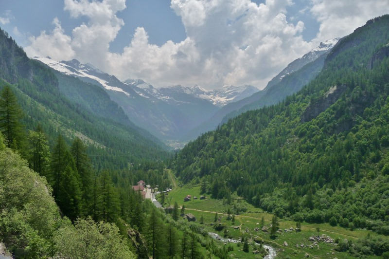 Looking down the Valle Antigorio
