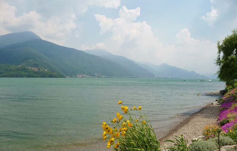 Looking down Lago di Como from the campsite