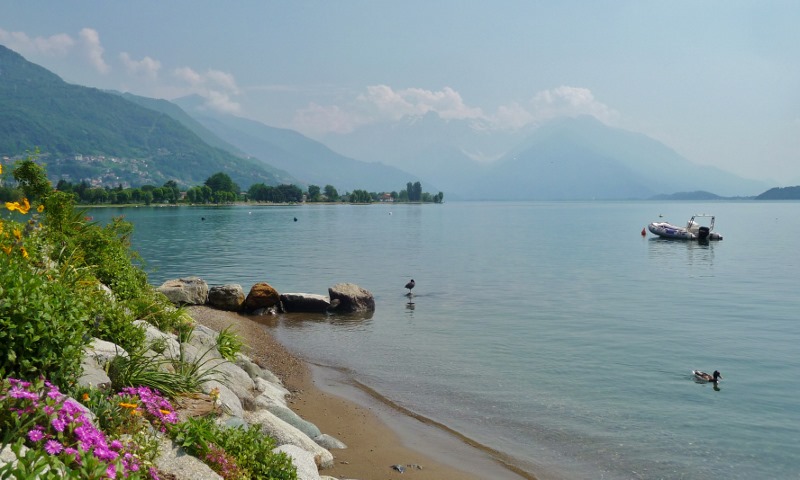 Looking towards Gravedona from the campsite
