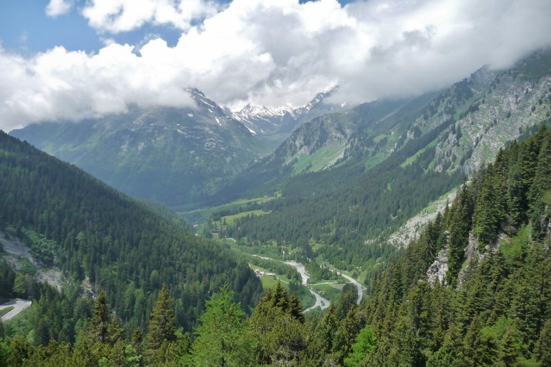 Looking back from the top of the Maloja Pass