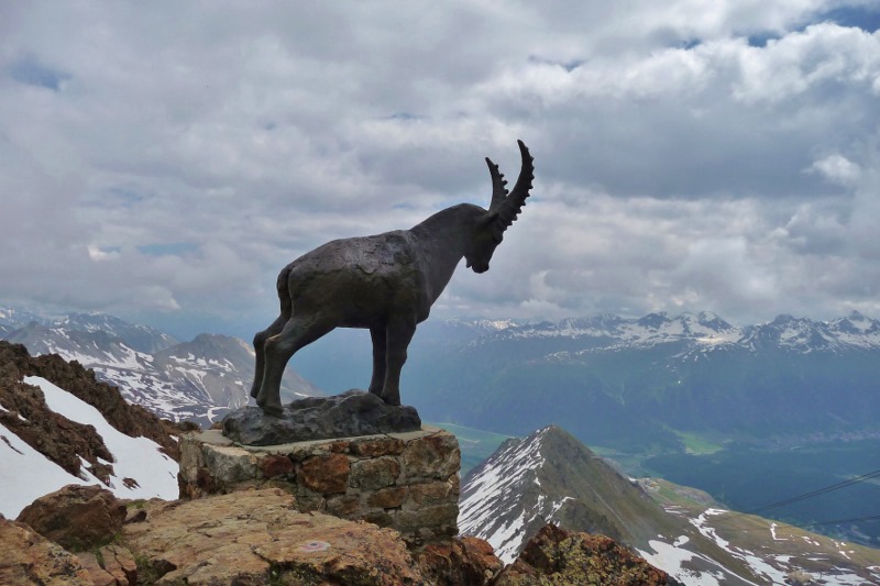 At the top of Piz Nair