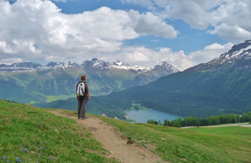 Looking down on St Moritz See