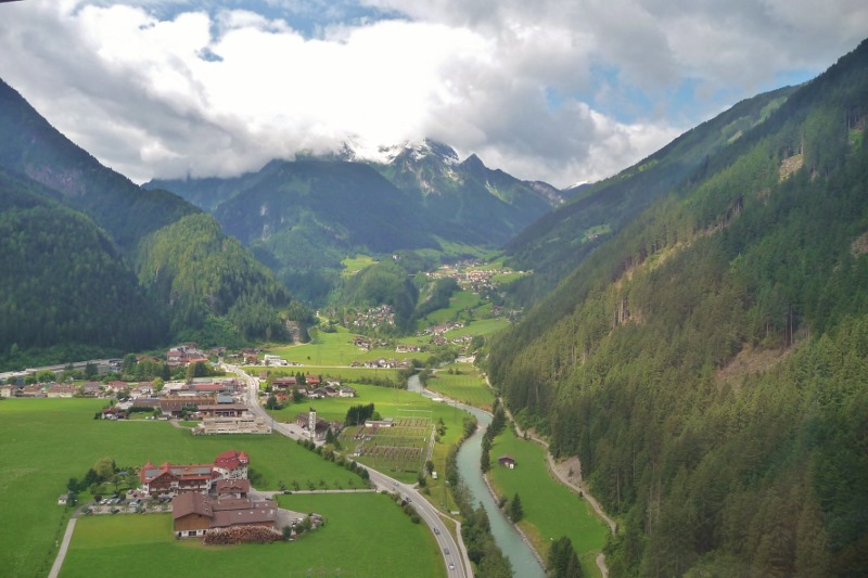 The view towards Finkenberg the next day