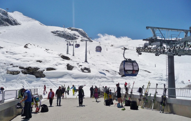 Skiing in the northern hemisphere on July 1st