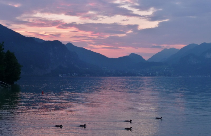 Sunset over Wolfgangsee