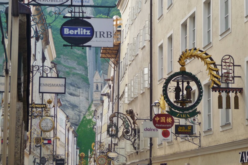 Getreidegasse and the posh shop signs