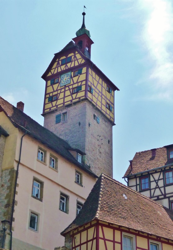 A house on a tower in Schwäbisch Hall