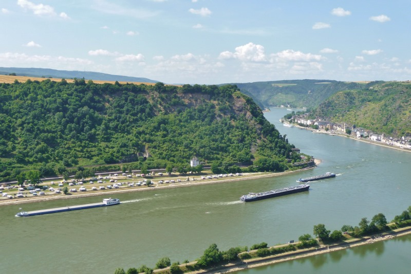 Our campsite on the Rhein