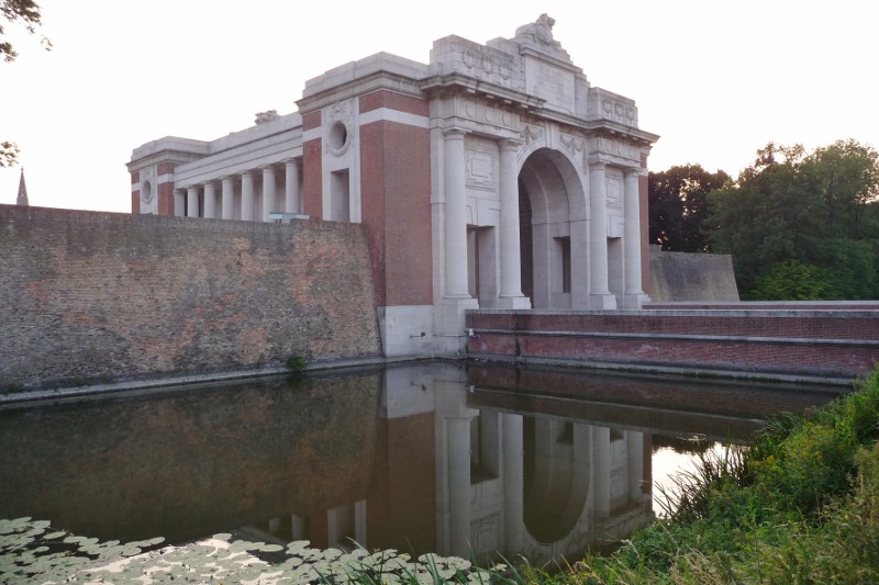 The Menin Gate at sunset