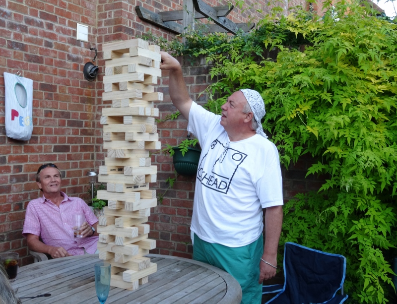 Rodney and Charisma enjoying a game of jenga