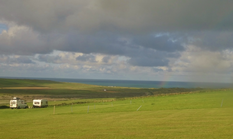 Eileens view at Newton Farm campsite