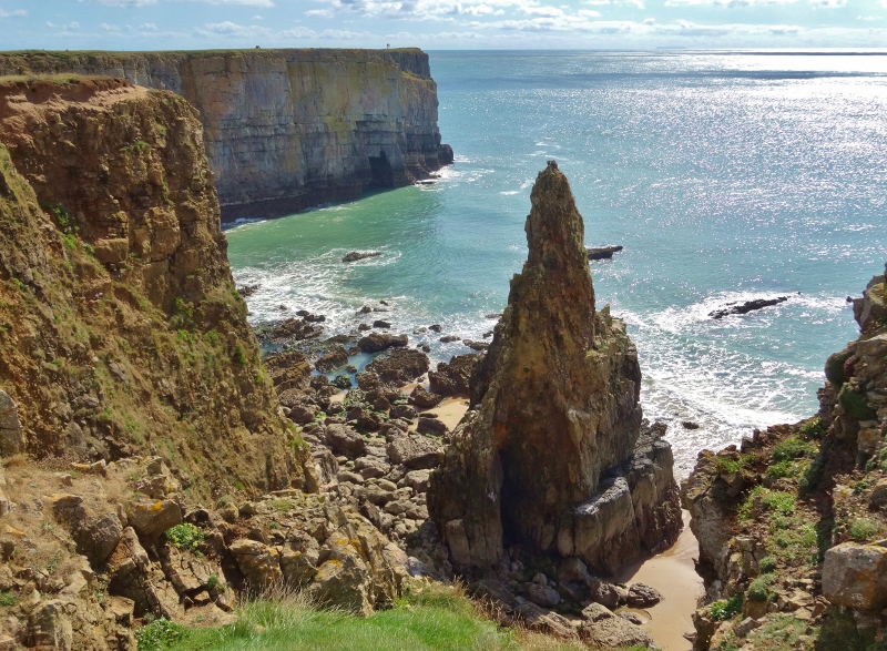 Beside the Coastal Path to Broadhaven Beach
