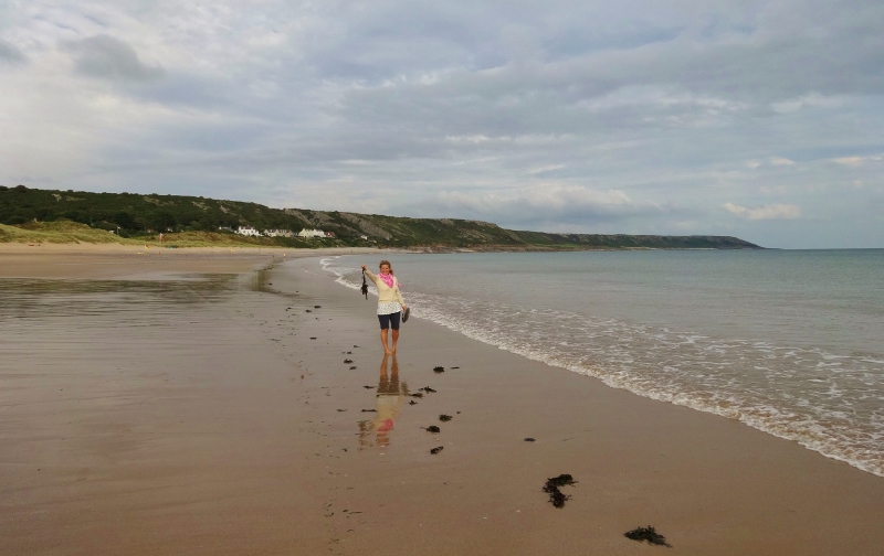 Early evening on Port Eynon Beach