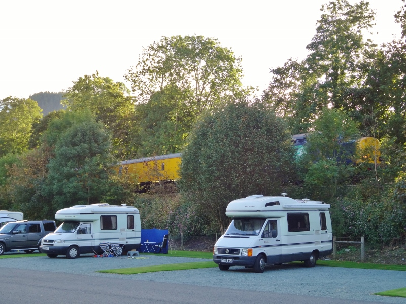 The 530pm train coming through two relatives of Eileens in BetwsYCoed