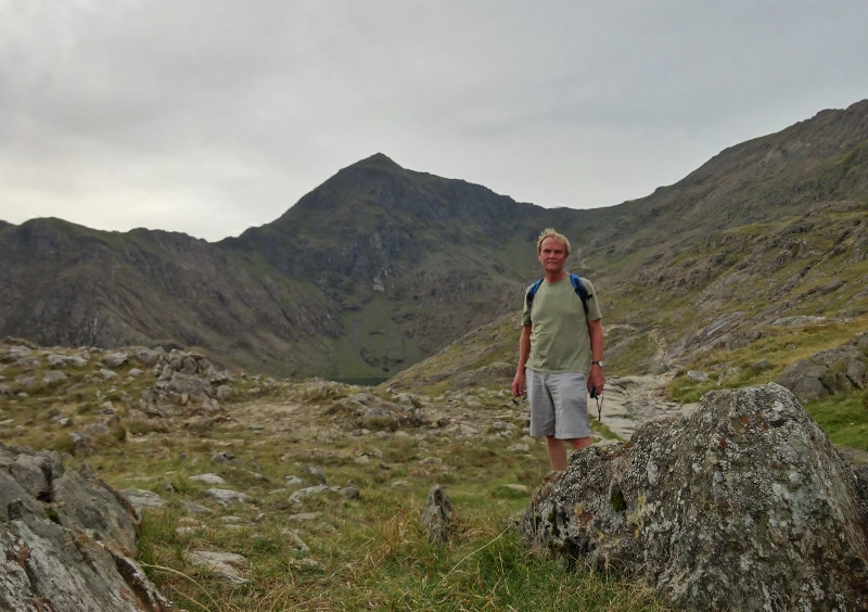 Rodney with the peak of Snowdon in the background