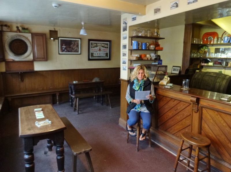 Trying to get a drink in the public bar....