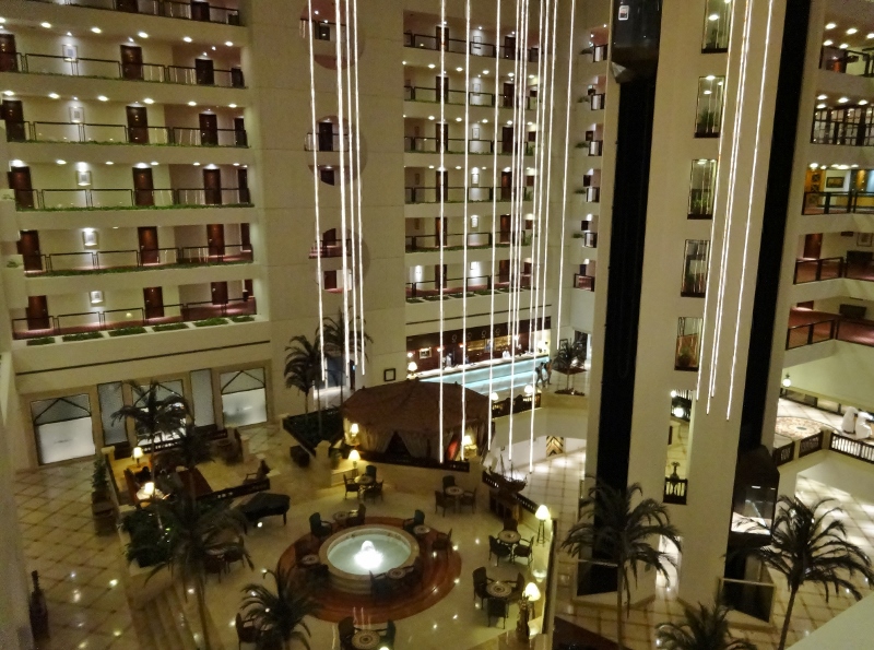 The atrium inside the Intercontinental Muscat