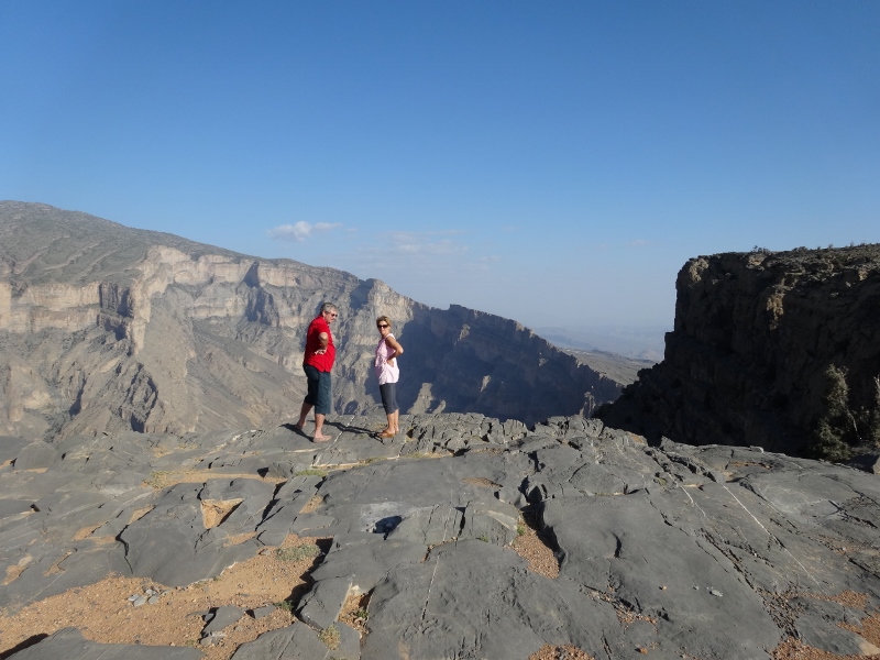 Laura and Ramsay at Jebel Shams