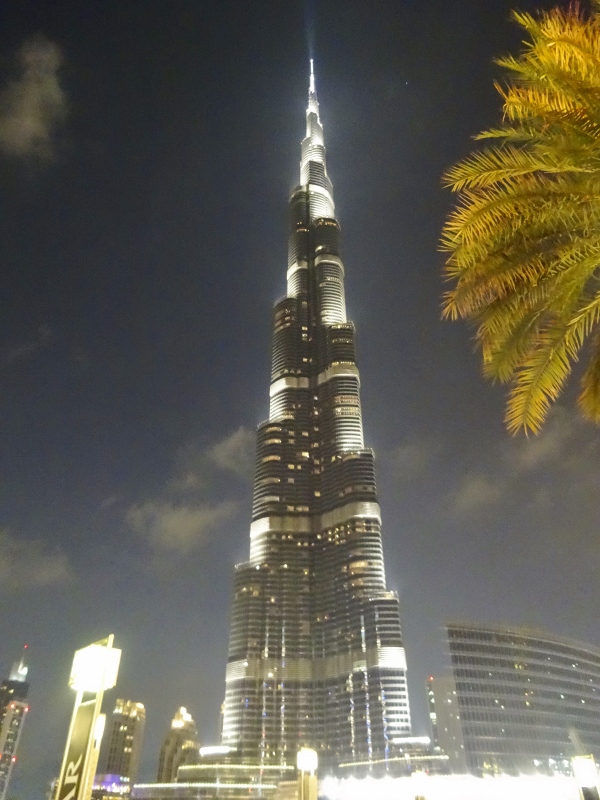 The Burj Khalifa at night