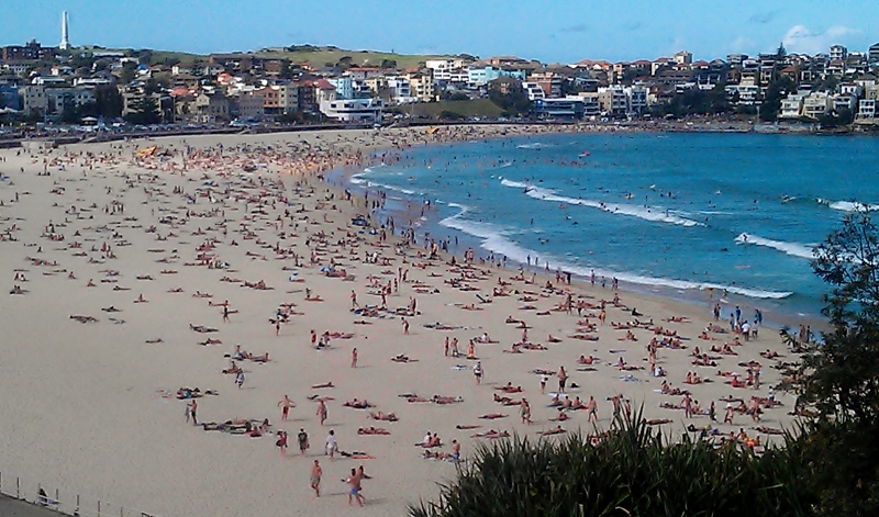 Busy Bondi Beach