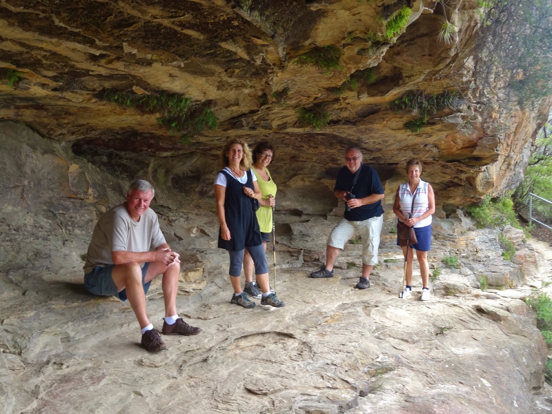 Bob, Laura, Ang, Bill and Jean in the Blue Mountains