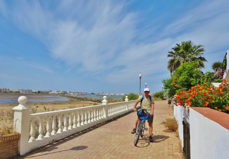 Our first glimpse of Portugal from Isla Cristina in Spain