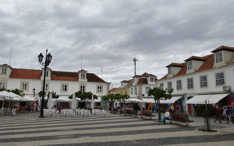 Sitting in a Praca in Vila Real St Antonio